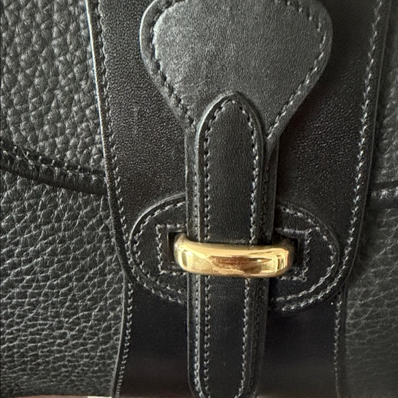 Dooney & Bourke Black Leather Shoulder Bag with Gold Hardware - Picture 4 of 16